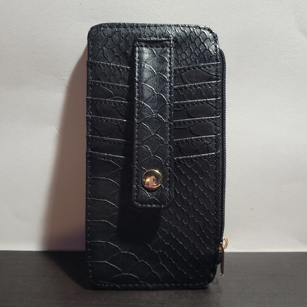 Price Drop! JEN & CO SAIGE LIZARD WALLET IN BLACK